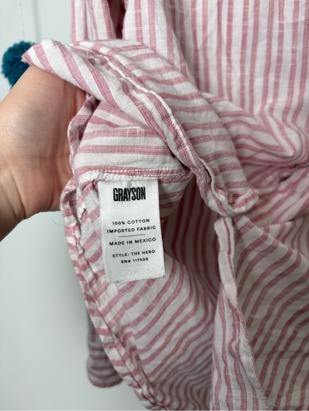 🌟Grayson The Hero Button Up Pink Striped Shirt - Picture 5 of 8